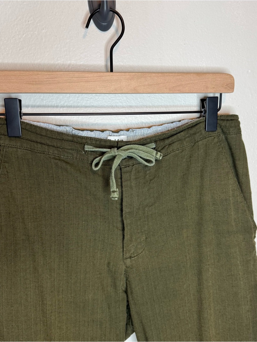 Bridge and Burn Olive Drawstring Chino Lounge Pants Green 30 - Picture 2 of 11